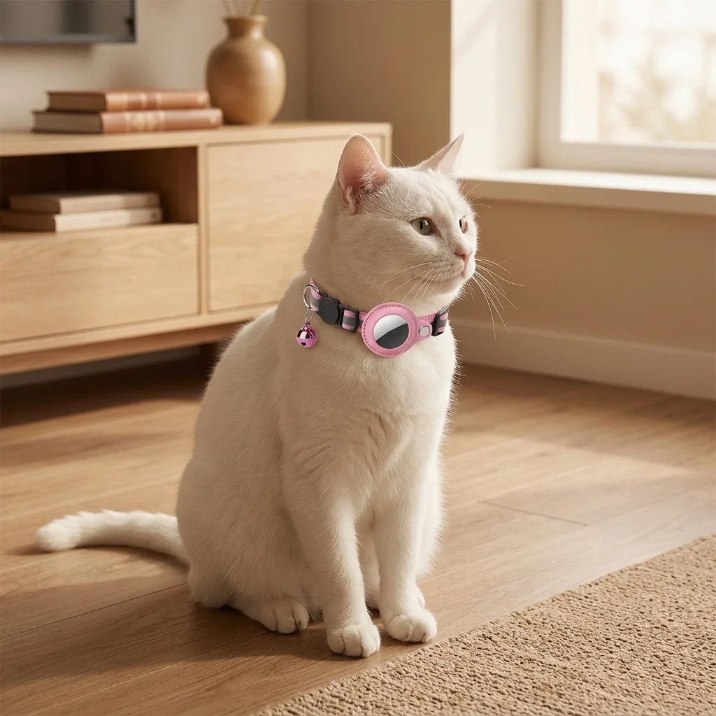 Reflective Cat Collar with AirTag Holder and Bell image 8