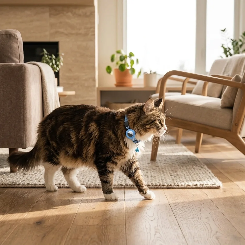 Reflective Cat Collar with AirTag Holder and Bell image 9
