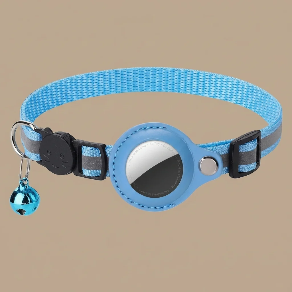 Reflective Cat Collar with AirTag Holder and Bell image 6