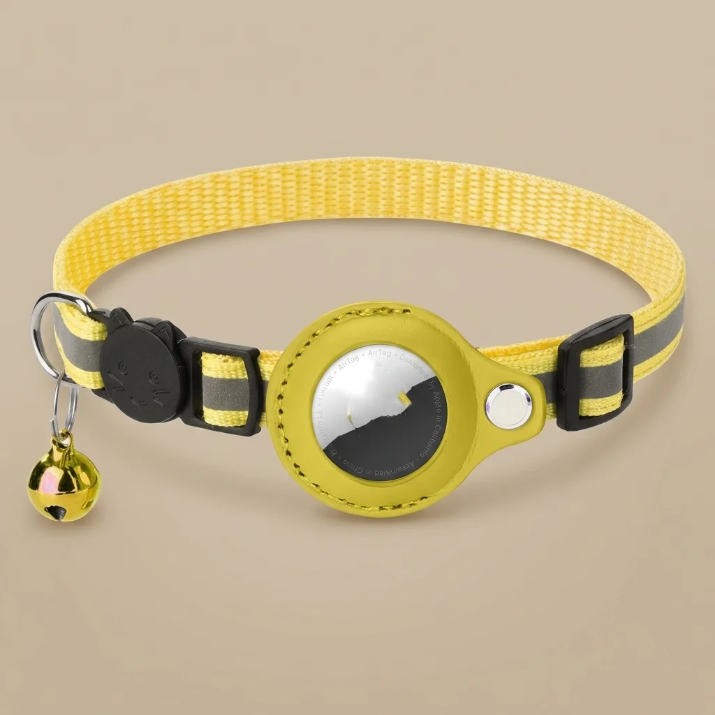 Reflective Cat Collar with AirTag Holder and Bell image 7