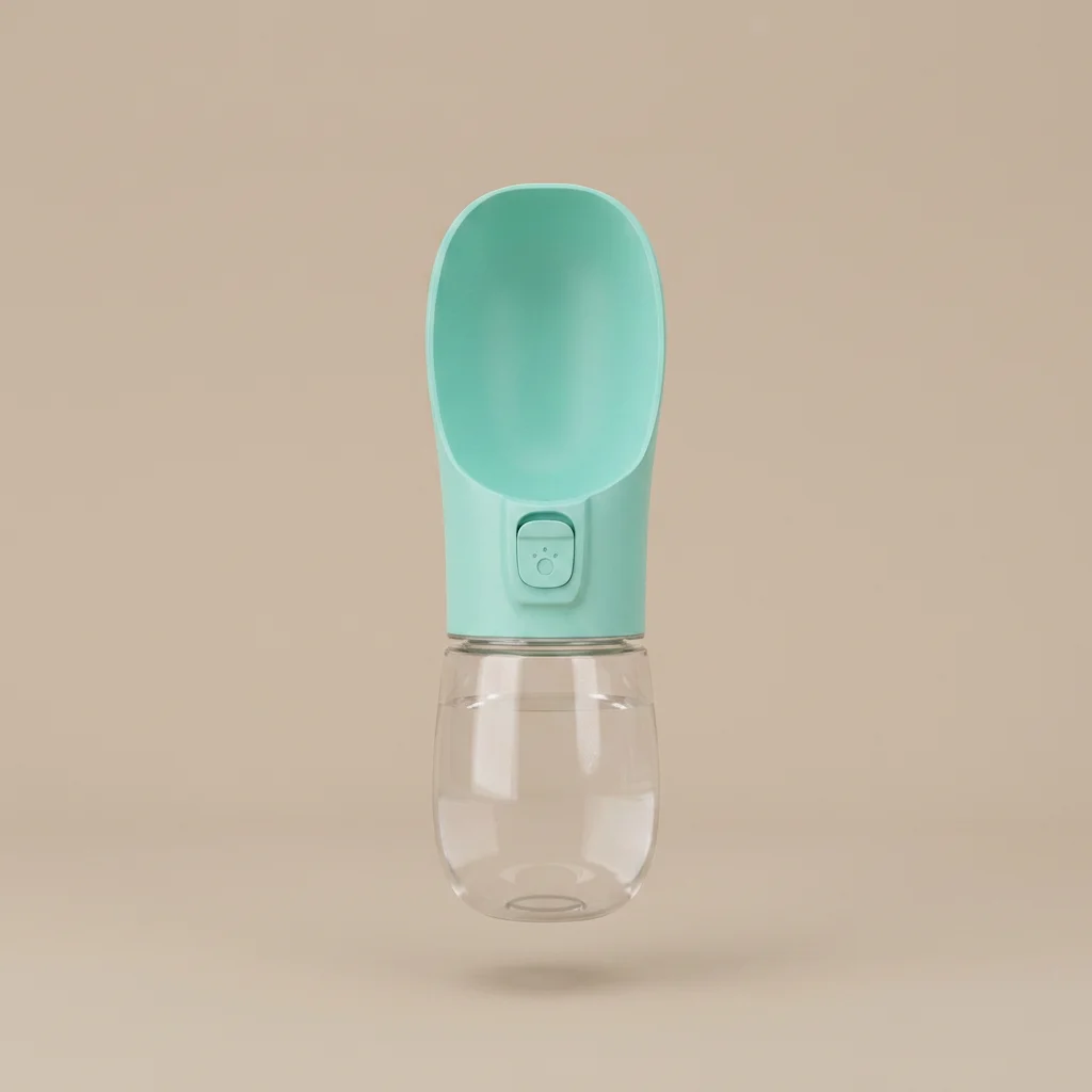 Portable Dog Water Bottle with Integrated Bowl for Travel image 1