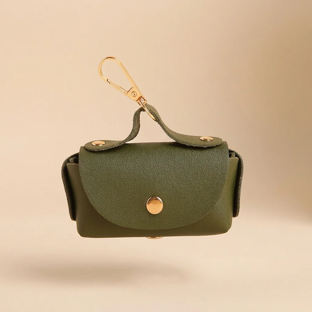 Premium Leather Poop Bag Dispenser with Clip image 1