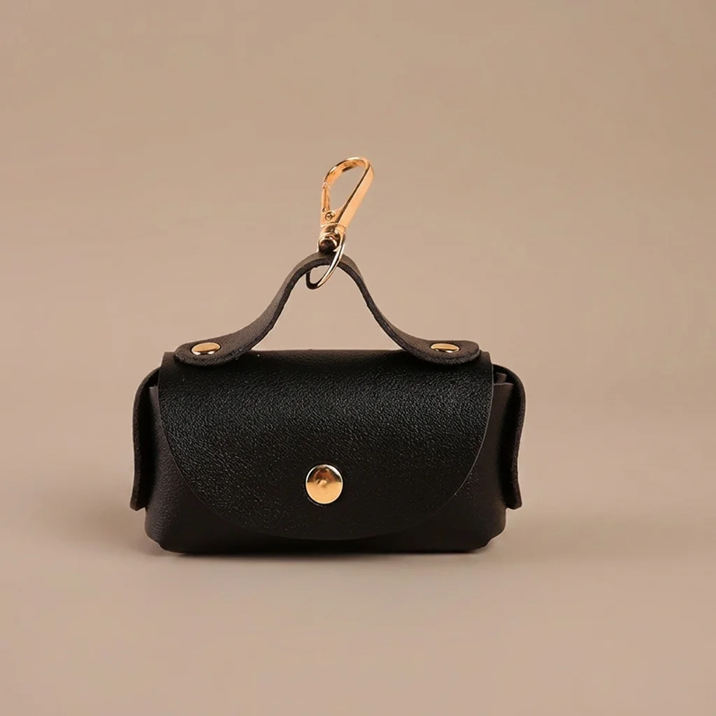 Premium Leather Poop Bag Dispenser with Clip image 2