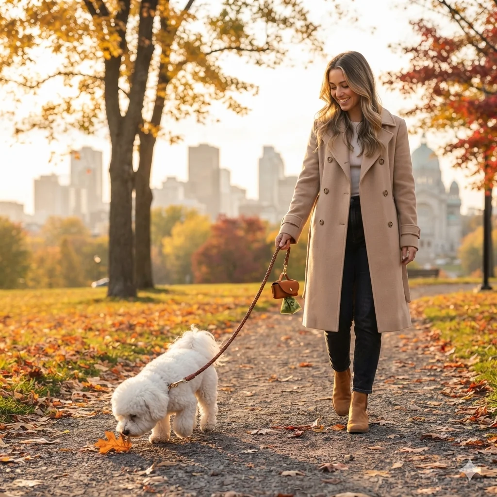 Premium Leather Poop Bag Dispenser with Clip image 12