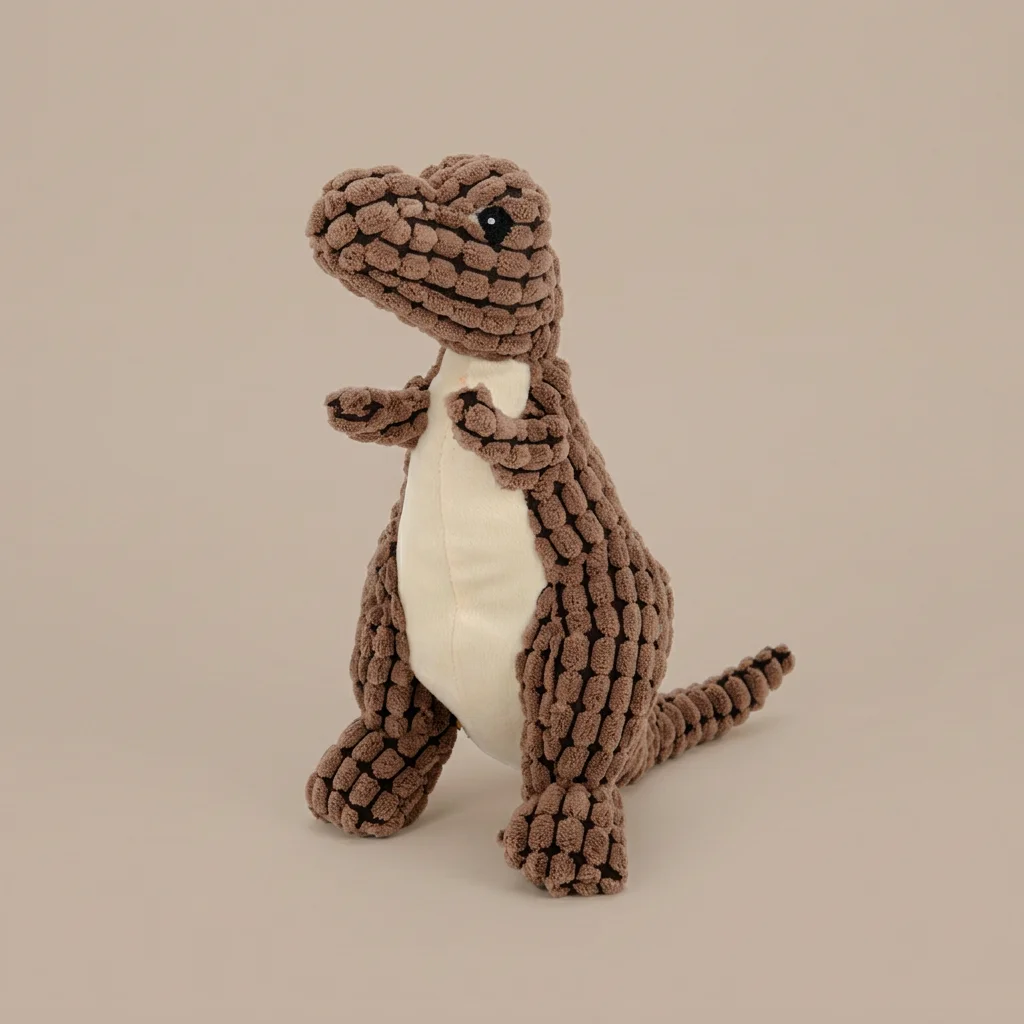 Jouet en Peluche Dinosaure pour Chien avec Couineur – Jouet Doux à Mâcher image 2