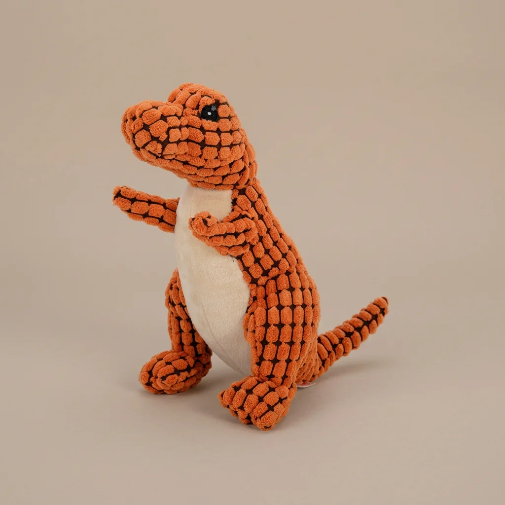 Jouet en Peluche Dinosaure pour Chien avec Couineur – Jouet Doux à Mâcher image 3