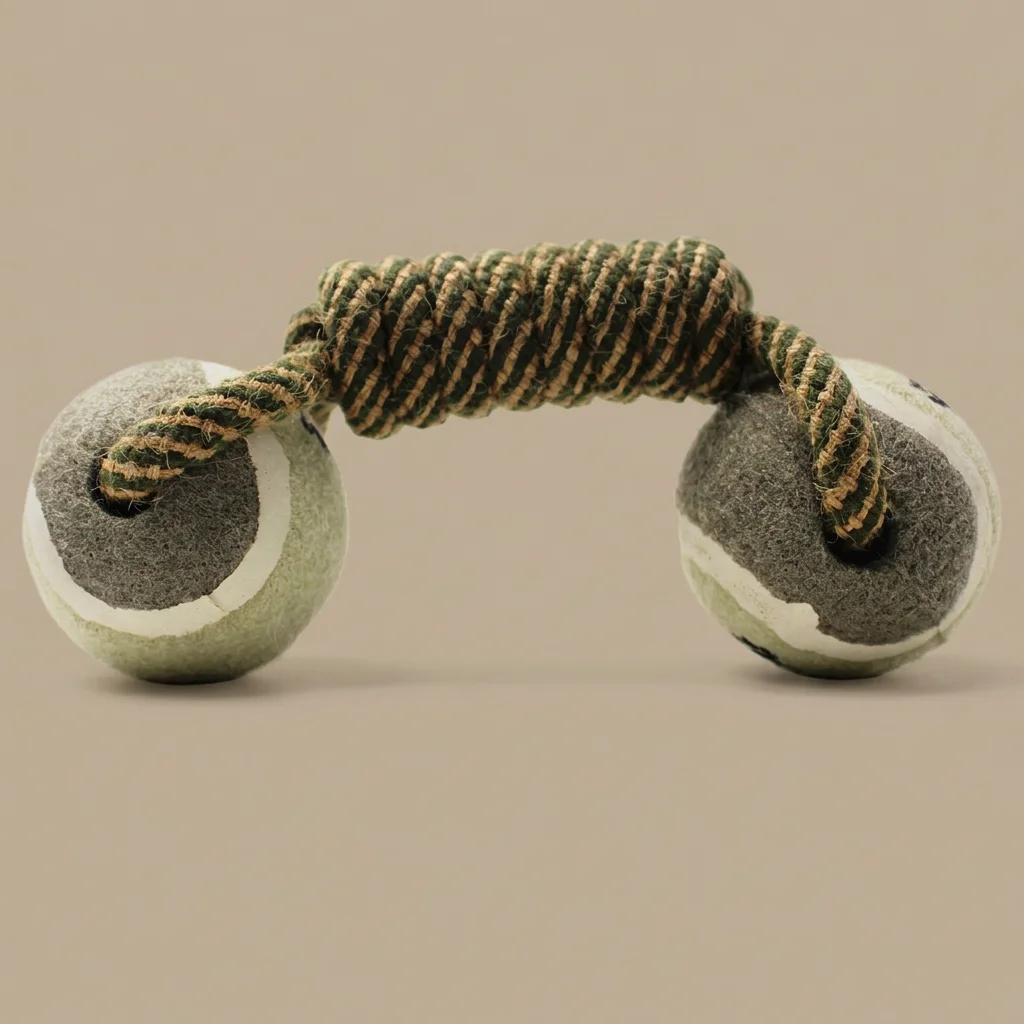 Jouet pour Chien Corde de Coton avec Balles de Tennis