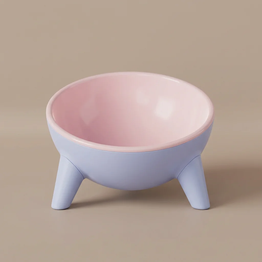 Elevated Tilted Pet Bowl with Stand for Cats and Small Dogs image 2