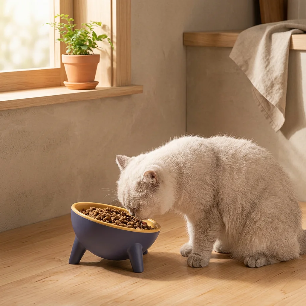Elevated Tilted Pet Bowl with Stand for Cats and Small Dogs image 6