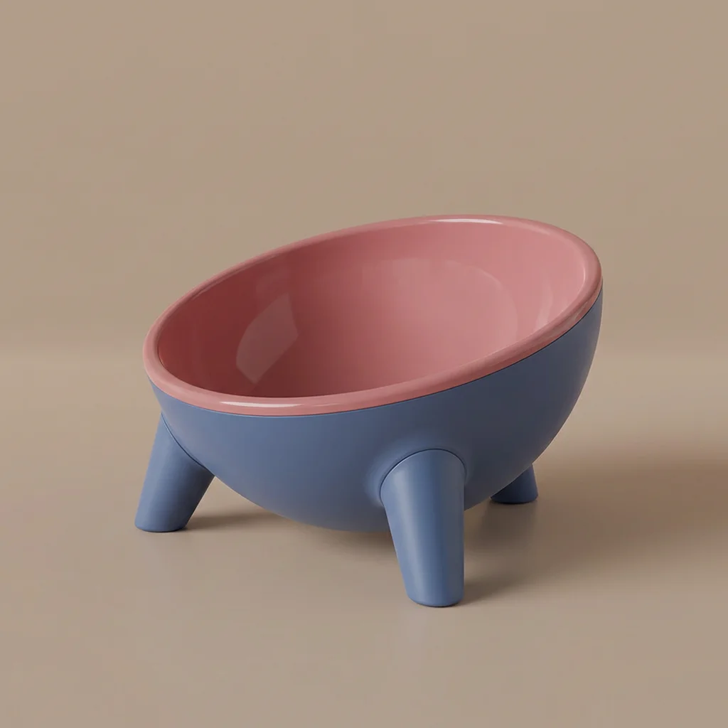Elevated Tilted Pet Bowl with Stand for Cats and Small Dogs image 5