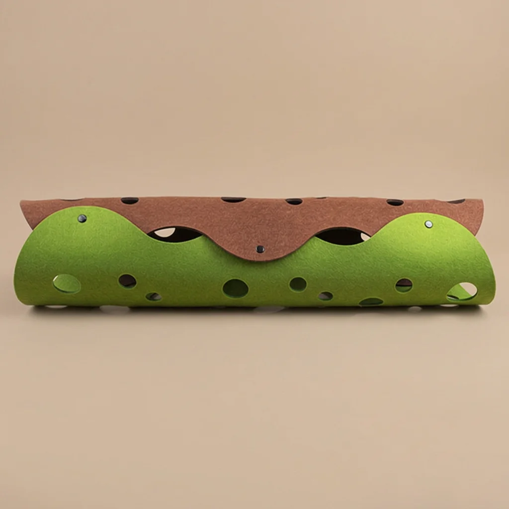 Modular Felt Cat Tunnel & Bed – Collapsible Interactive Play Mat with Peek-a-Boo Holes image 6