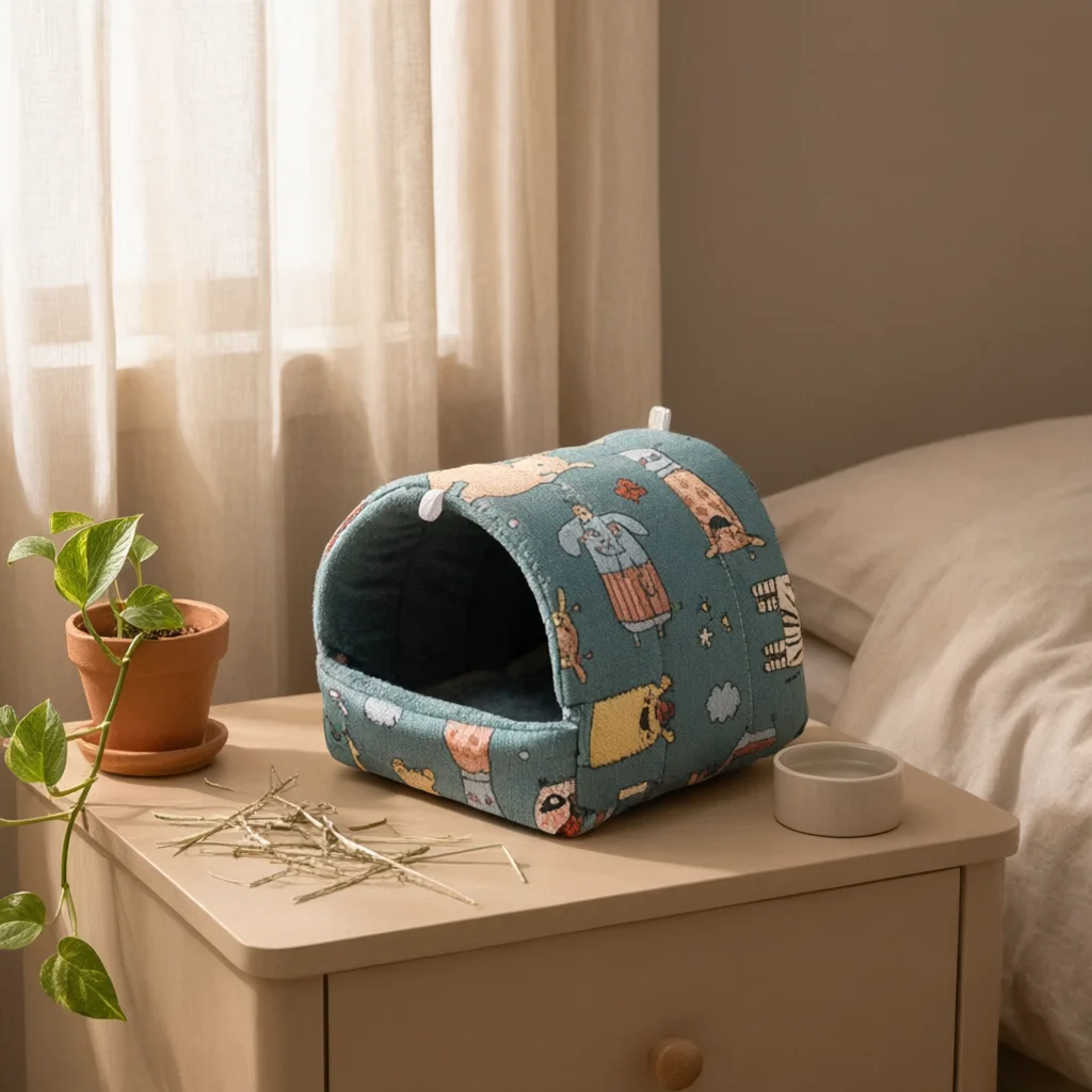 Nid Douillet en Coton pour Hamster avec Doublure Peluche image 8