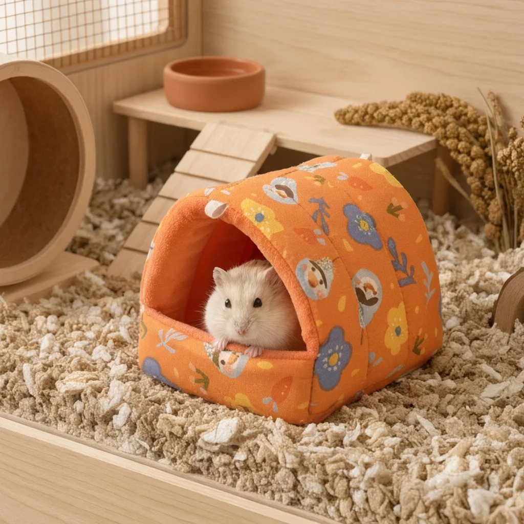 Nid Douillet en Coton pour Hamster avec Doublure Peluche image 12