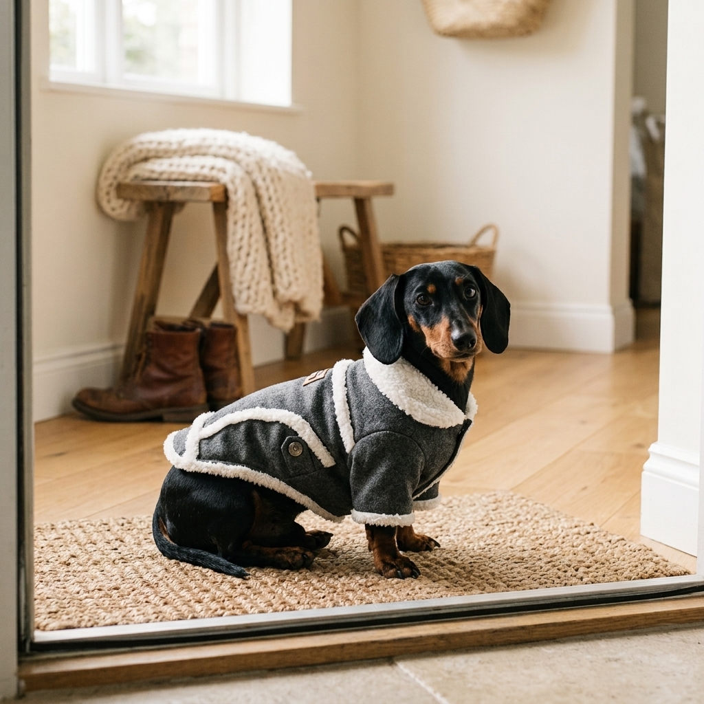 Manteau d'hiver chaud pour chien avec doublure en fausse fourrure