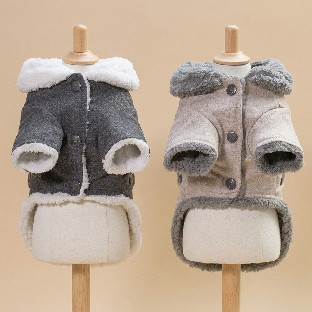 Manteau d'hiver chaud pour chien avec doublure en fausse fourrure image 4