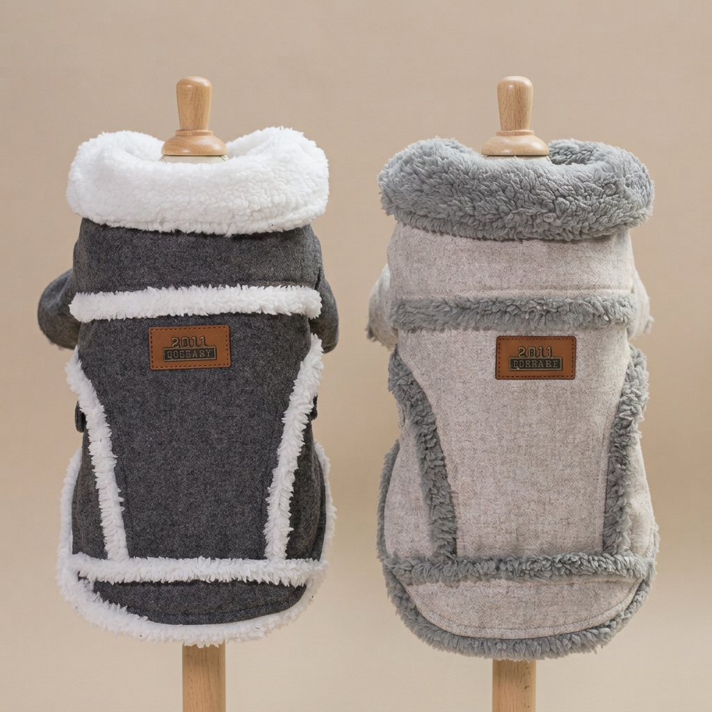 Manteau d'hiver chaud pour chien avec doublure en fausse fourrure image 5