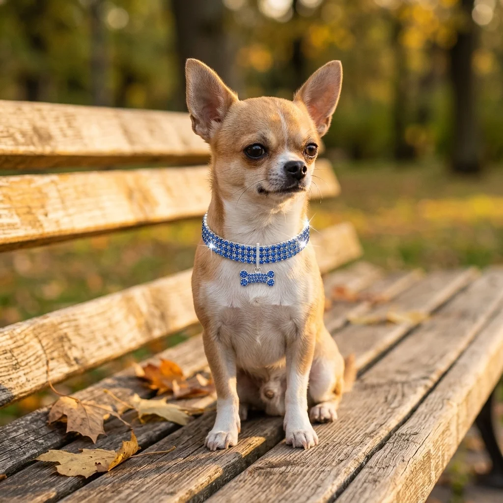 Collier Scintillant en Strass pour Chien et Chat avec Breloque Cristal – Petit à Moyen image 2