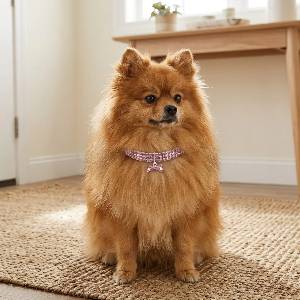 Collier Scintillant en Strass pour Chien et Chat avec Breloque Cristal – Petit à Moyen image 3