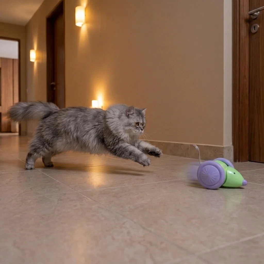 Interactive Electric Mouse Car Cat Toy with Intelligent Obstacle Avoidance image 3